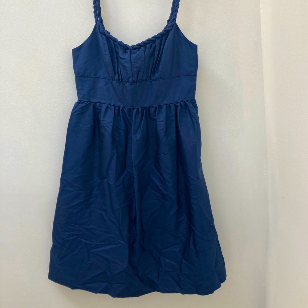 J.Crew 100% silk dress in navy size 6 - Picture 2 of 9